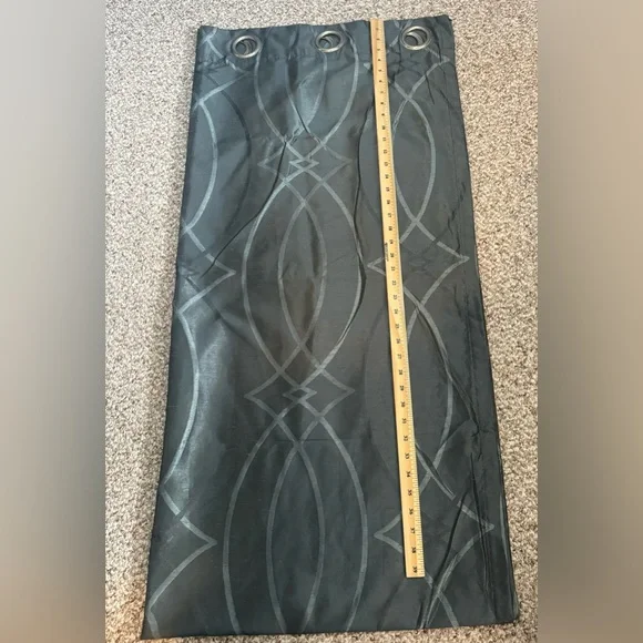 Set of 4 Textured Black Out Grommet Panels 79 inch - Picture 2 of 4